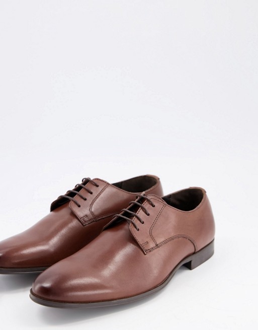 schuh remi derby shoes in brown leather