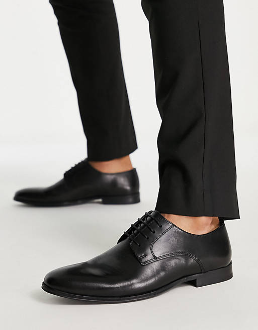 Schuh Remi lace up derby shoes in black leather | ASOS
