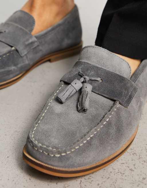 rich tassel in grey suede | ASOS