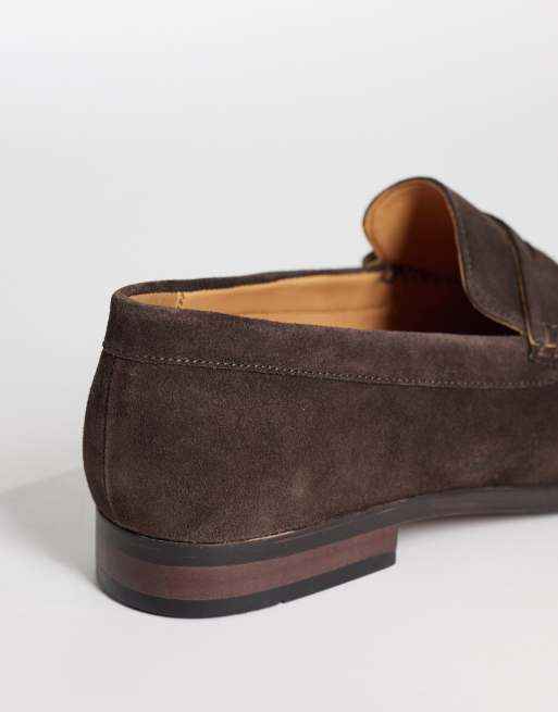 schuh - Rico - Chokoladebrune loafers i ruskind, 3 af 4