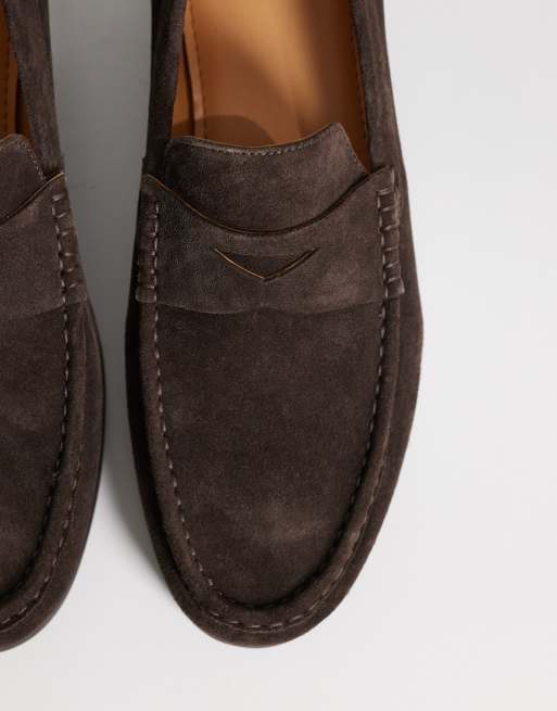 schuh – Rico – Loafer aus Wildleder in Schokobraun, 4 von 4