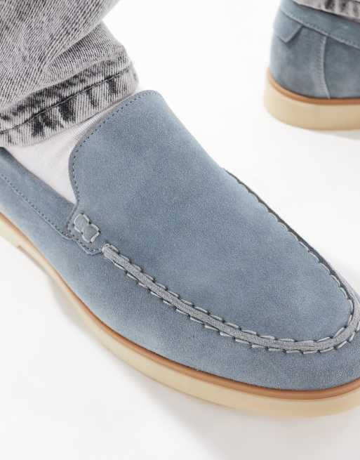 schuh Riggs loafers in blue suede