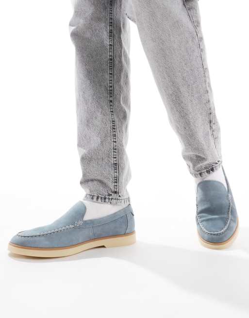 schuh Riggs loafers in blue suede