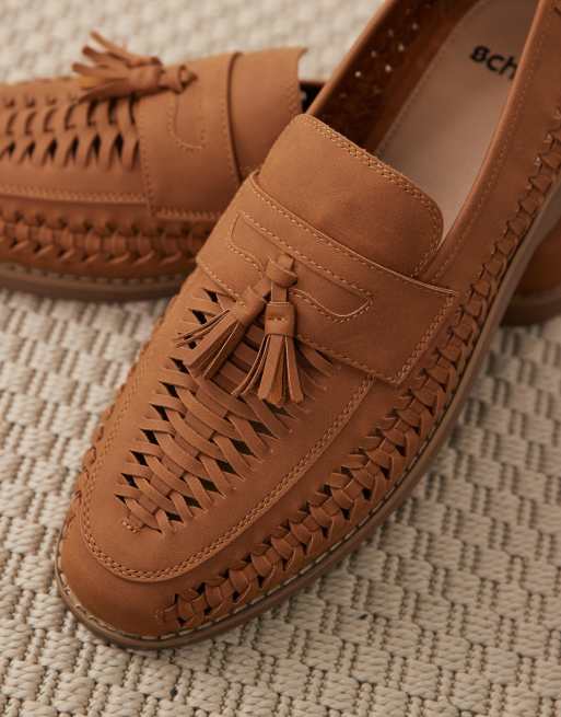 schuh – Robbie – Gewebte Loafer in Hellbraun mit Quaste, 5 von 5