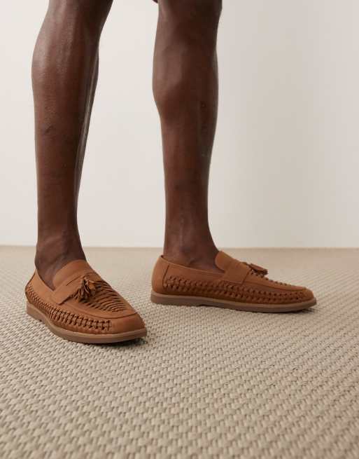 Schuh - Robbie - Mocassini intrecciati color cuoio con nappe, 2 di 5