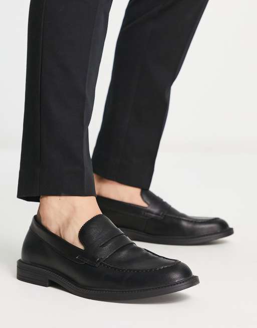 Schuh – Roberto – Czarne loafersy na grubej podeszwie 