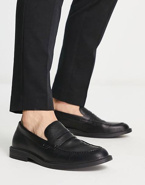 Schoenen Herenschoenen Loafers & Instappers schoenen met brede zolen die de grond kunnen voelen Klassieke schoenen pas uw schoenen aan Met de hand gestikte comfortabele casual herenschoenen zwart 