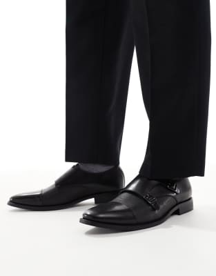 schuh - Rocky - Chaussures derby en cuir à double bride - Noir