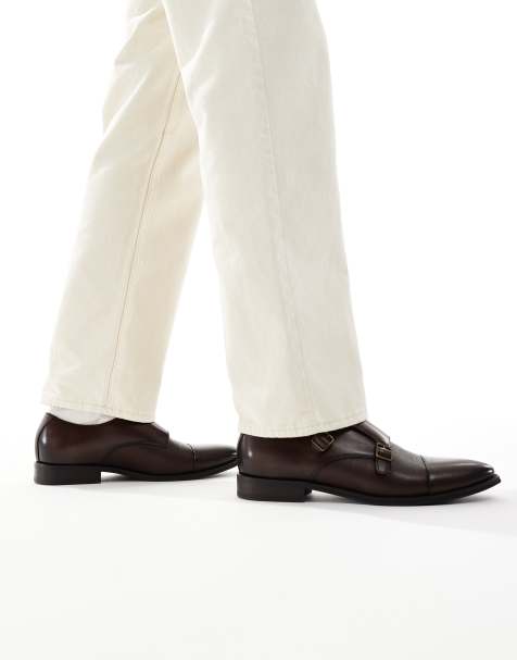 schuh Rocky double strap monk shoes in leather brown - view 1