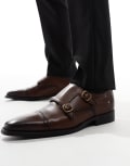 [Schuh] schuh Ronaldo monkstrap shoes in brown leather 42 BROWN LEATHER