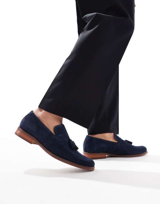 schuh - Ronen - Mocassins à pampilles en daim - Bleu marine, 4 de 4