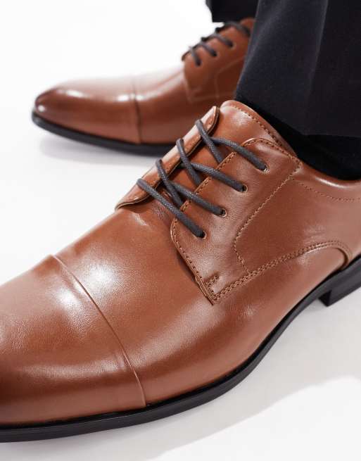 ross dress shoes Mens Wide Fit Tredd Well Ross Shoes, Brown / 7 / 6E