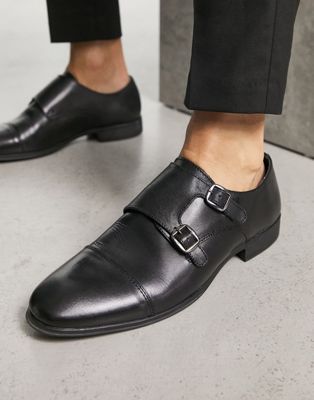 Schuh ross monk shoes in black leather