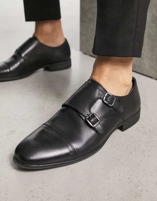 Schuh - Ross - Sorte munkesko i læder 