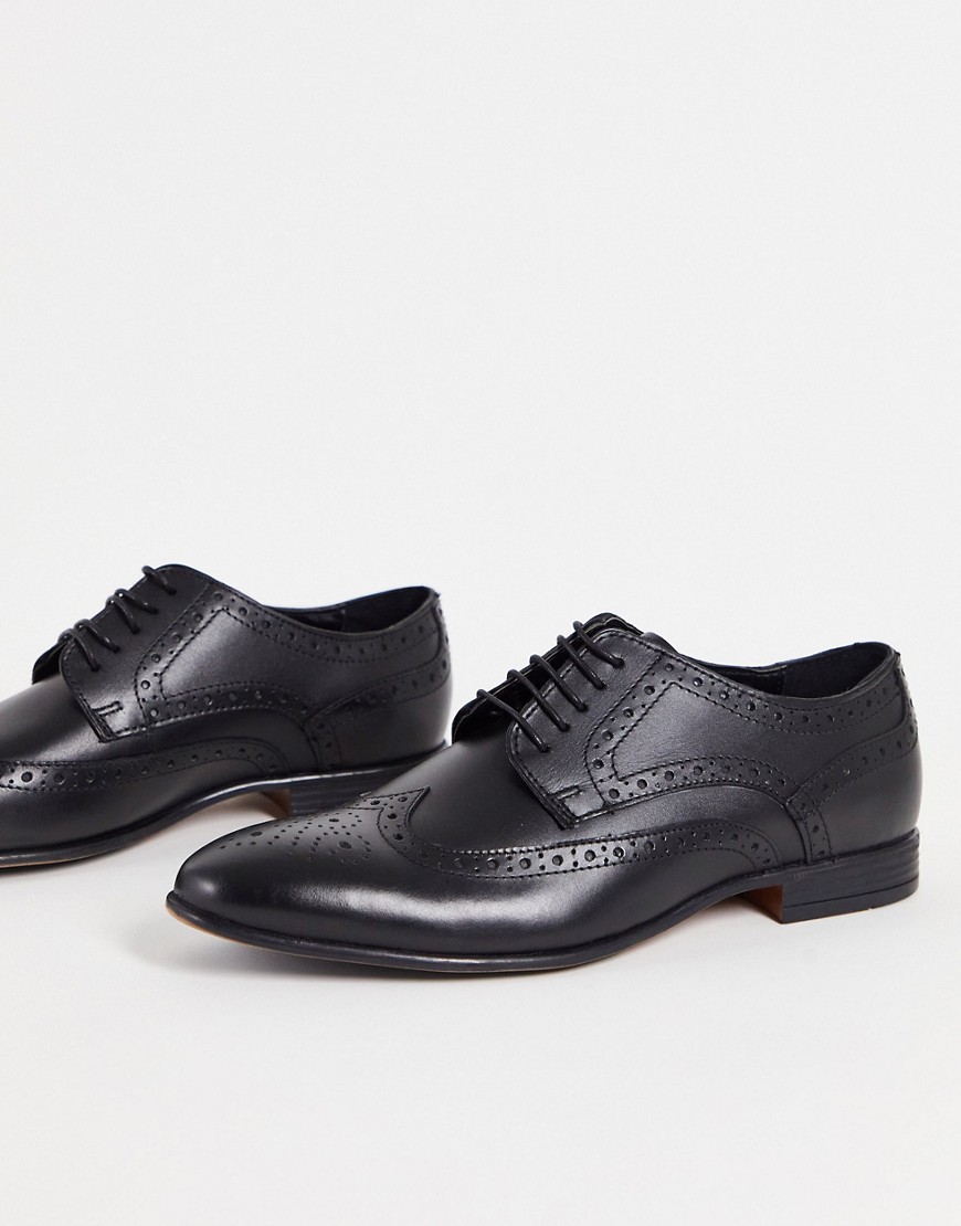 Schuh Rowland Brogues In Black Leather