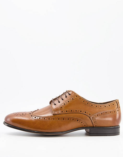 Schuh – Rowen – Bruna brogueskor i läder