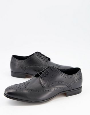 Schuh – Rowen – Schuhe im Budapester-Stil aus schwarzem Leder
