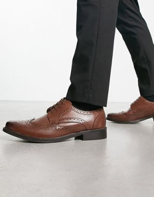 Schuh Rowland brogues in brown leather