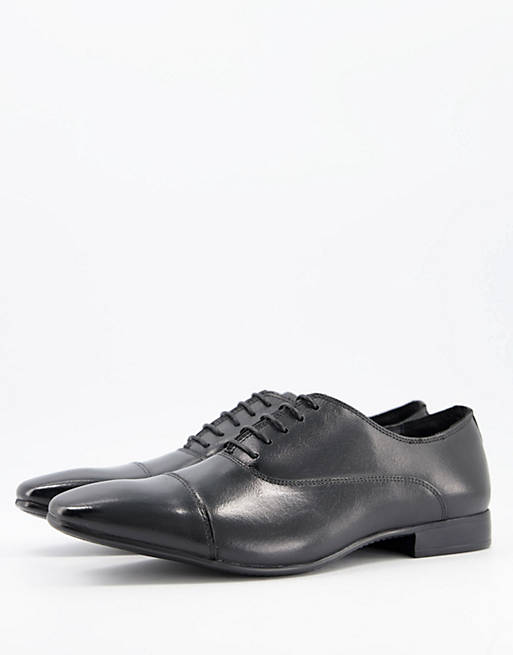Schuh – Russel – Svarta skor i läder med tåhätta