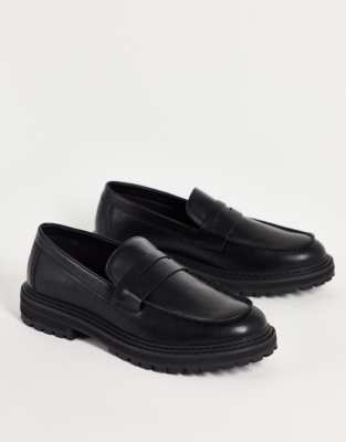 schuh black loafers