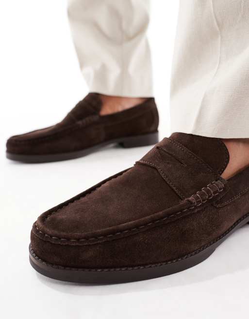 schuh Ryle loafers in suede chocolate, 2 of 4