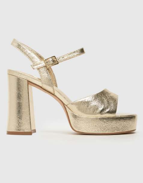 Schuh – Sabina – Guldfärgade klackskor - view 1
