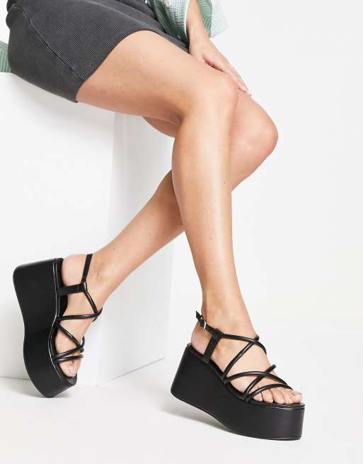 Black flatform sandals store asos