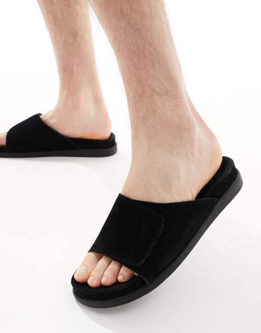 schuh - Samuel - Sandalen van suède in zwart