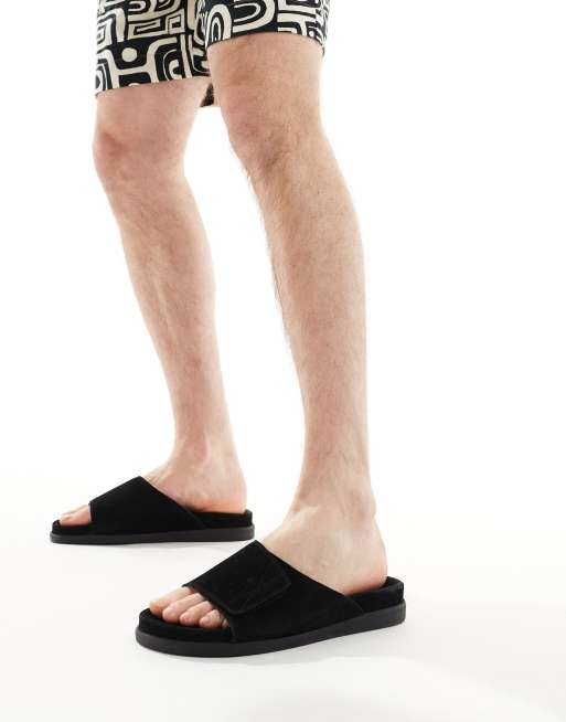 Suede nike slides clearance