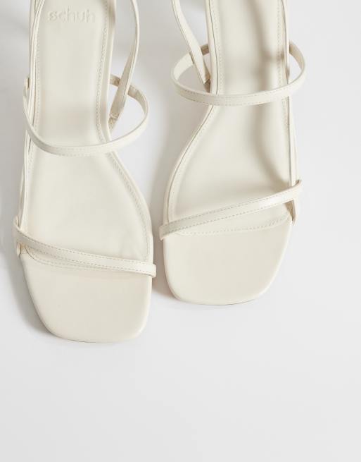 Schuh - Sav - Råhvide sandaler med kitten-hæl, 2 af 4