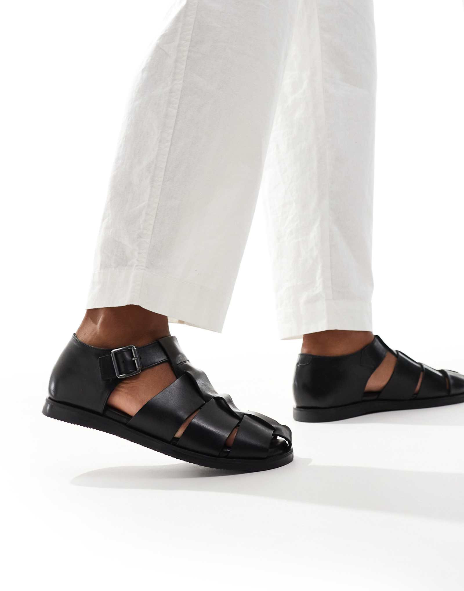 рыбацкие сандалии schuh Sirius из черной кожи