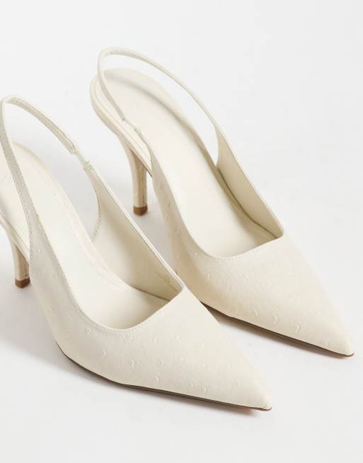 Schuh Sophia Slingback-Pumps mit spitzer Zehenpartie in Wachsweiß, 2 von 4