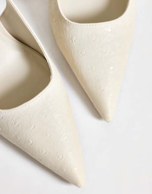 Schuh Sophia Slingback-Pumps mit spitzer Zehenpartie in Wachsweiß, 3 von 4