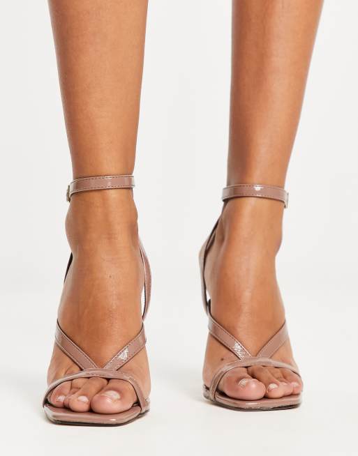 Taupe ankle 2025 strap heels