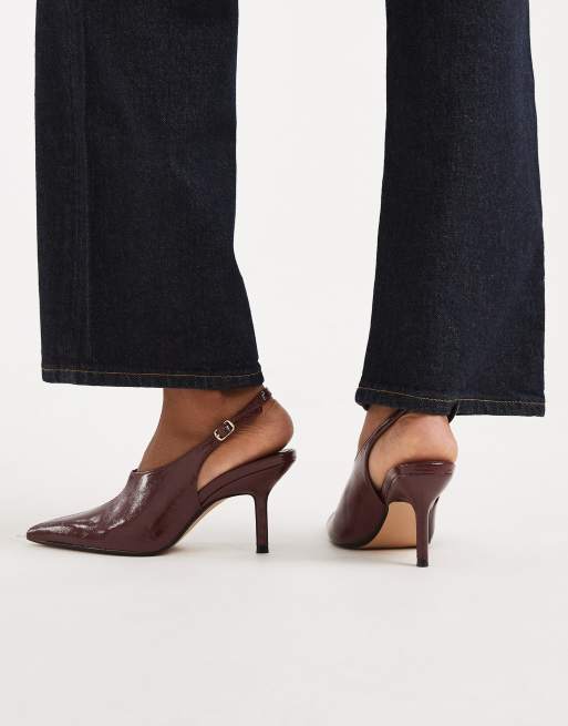 Schuh - Sunrise - Escarpins à talon et bride arrière - Cerise foncé, 3 de 4