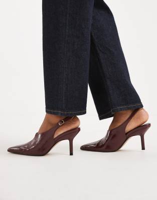 Schuh Sunrise Slingback Heeled Pumps In Red