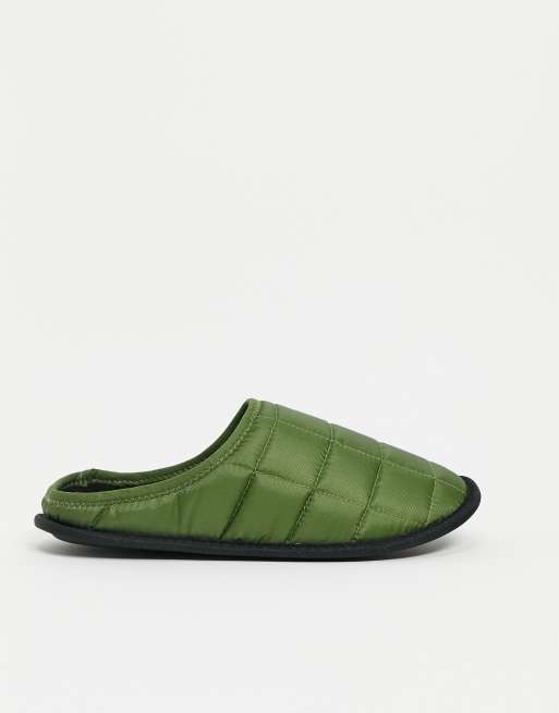Schuh – Sutton – Khakigröna vadderade innetofflor