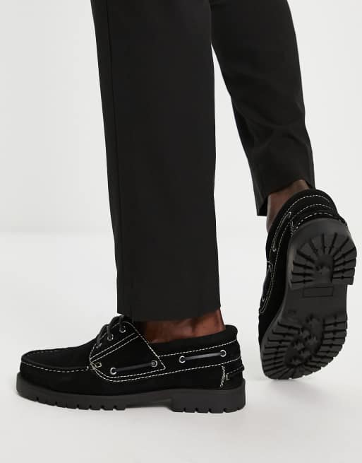 Schuh – Svarta seglarskor i mocka , 3 av 4