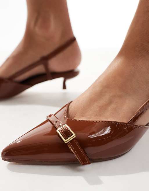 Schuh - Sybill - Scarpe con tacchetti a spillo color caramello verniciato, 3 di 4
