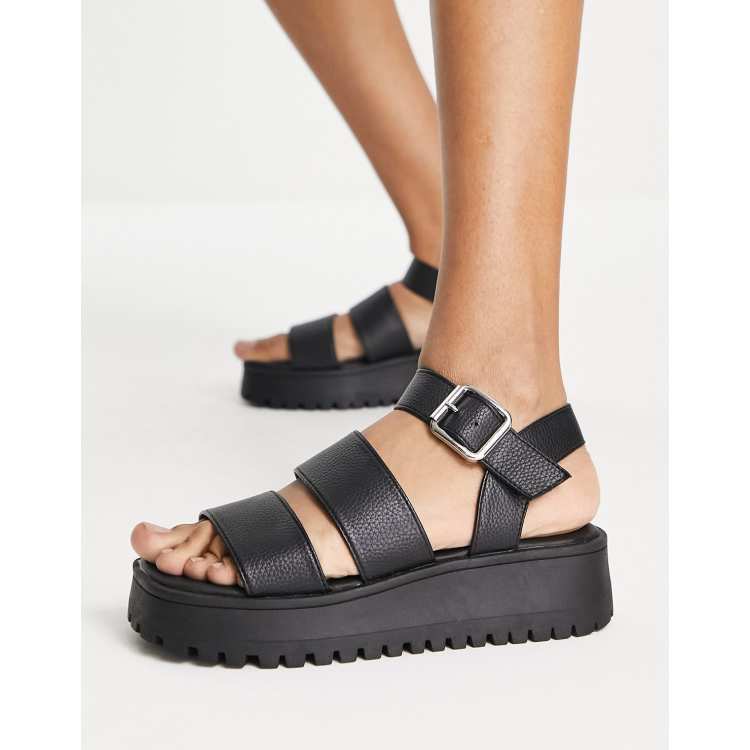 schuh Tala chunky sandals in black ASOS