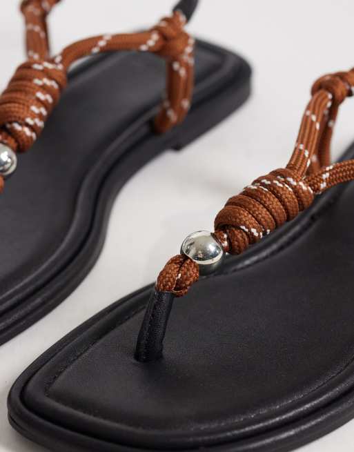 Schuh – Talisha – Brązowe sandały ze sznurkiem, 2 z 4