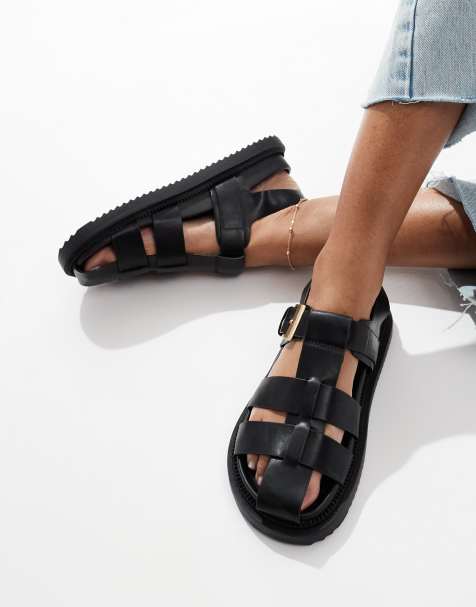 schuh - Taria - Visserssandalen met voetbed in zwart - view 1