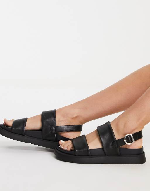 Black leather hot sale sandals