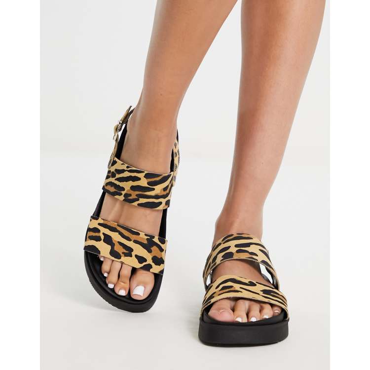 Leopard sandals 2025 with bow