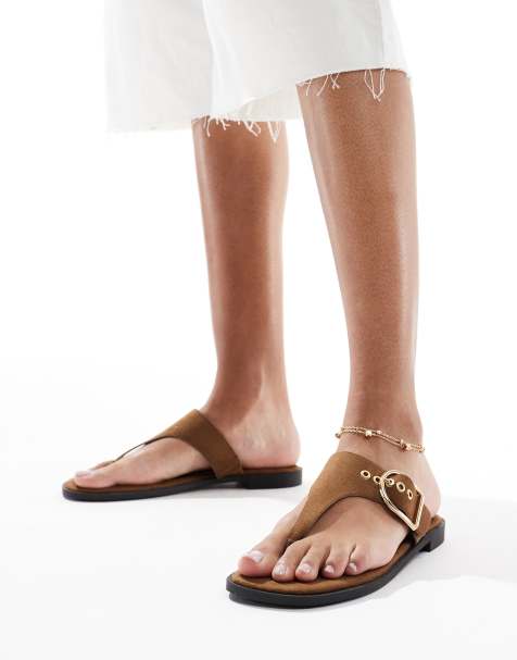 schuh - Teena - Sandali marroni con infradito - view 1