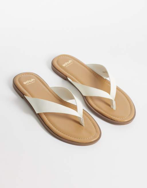 Schuh - Thailand - Infradito in pelle bianca, 2 di 4