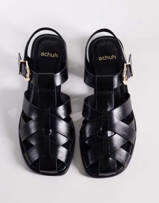 Schuh Thatcher gladiator sandal in black, 3 of 4
