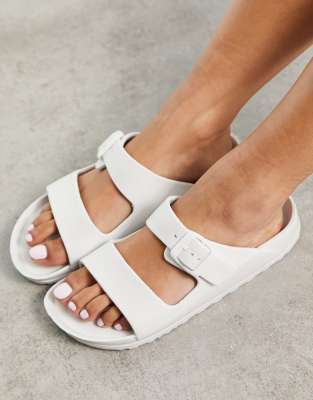 schuh Tina slide sandals in white | ASOS