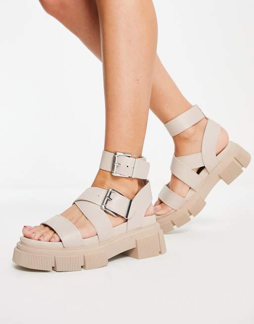 Chunky closed toe discount sandals