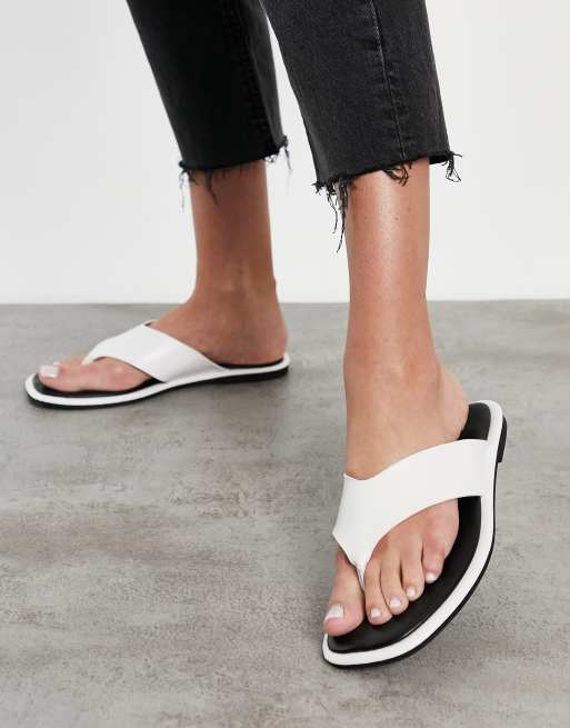 schuh Tracy flip flop sandals in white | ASOS